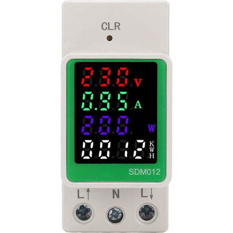 Compteur Électrique Monophasé avec Écran Numérique LED, Tension Courant AC 230V 0-100A, Fréquence Facteur de Puissance, Module RS485, Capteur de Consommation (1/5)