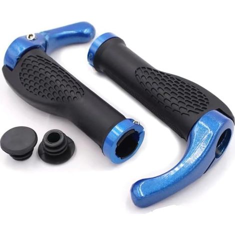 Manubri per biciclette, bloccaggi antiscivolo ergonomici, coprimanubrio, manopole in gomma in lega di alluminio, accessori per mountain bike