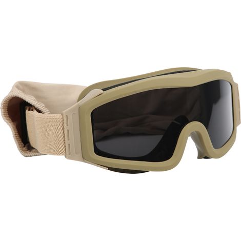 Tactics Staubdichte Schutzbrille, schlagfeste, explosionsgeschützte Militärbrille (verre gris à cadre kaki) (1/5)