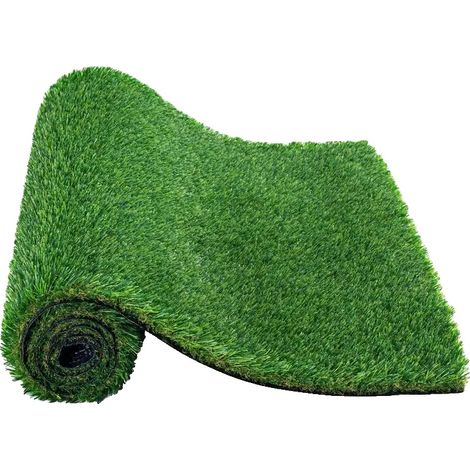Césped sintético, fácil de limpiar, apto para interiores y exteriores, verde. (1/2)