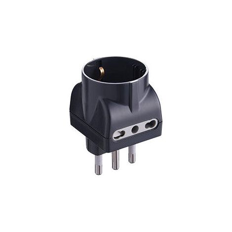 ADATTATORE TRIPLO SCHUKO/BIVALENTE 2P+T - Presa 10/16A 2P+T (1/2)