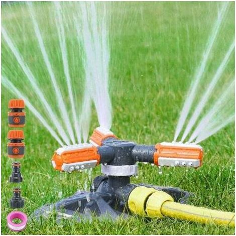 Gartensprenger, automatisches Gartenbewässerungssystem, großer Bewässerungsbereich, 360° drehbarer Sprenger für Rasen und Garten (1/5)