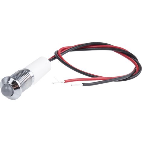 Voyant LED lumineux Blanc RS PRO, dia. 8mm, 110V c.a., IP67 ( Prix pour 1 )