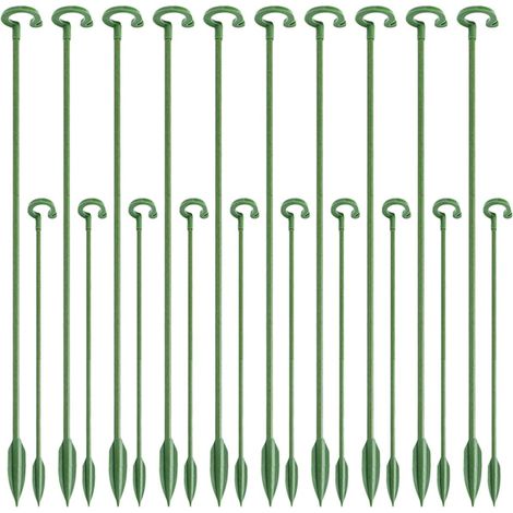 Garten Pflanzenstütze 40 Stück Grüne Stützstäbe 17 37cm