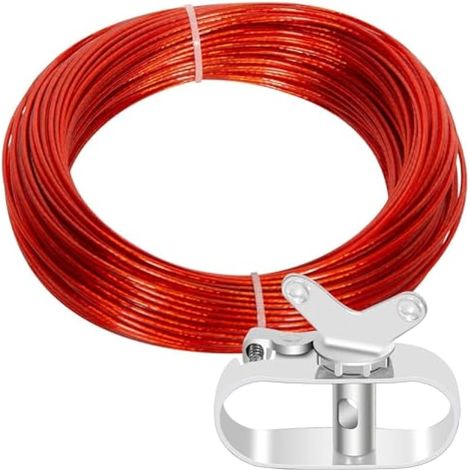 Housse de piscine de 50 m - Treuil à cliquet pour piscine hors sol et kit de treuil - Fil de couverture de piscine et treuils pour la maison et la piscine - Housses d'hiver (1/5)