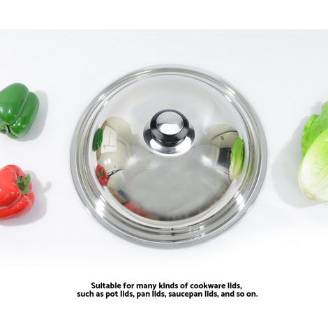 Lot de 5 couvercles de casseroles et poêles résistants à la chaleur avec poignée de levage - Pièces de rechange pour ustensiles de cuisine (1/5)