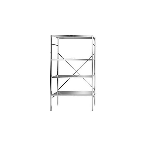 kaiserkraft  Scaffale a innesto in acciaio inox  4 ripiani