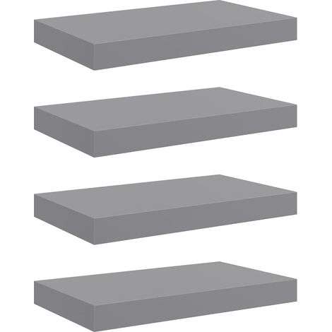 Maison Exclusive - Schwebende Wandregale 4 Stk. Grau 40x23,5x3,8c (1/5)