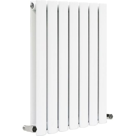 Warmehaus Oval Panel Radiator White Horizontal Double 600x413mm