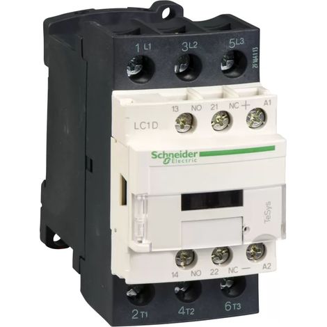 Schneider Electric Leistungsschütz TeSys D AC3 32A 3P 1NO 1NC Spule 48VDC Kastenklemmen, LC1D32ED (1/2)