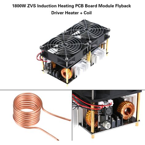Panneau chauffant à Induction ZVS 1800W 40A 12V-48V, Module de chauffage à monter soi-même, pilote Flyback, bonne Dissipation thermique avec accessoires de bobine (1/5)