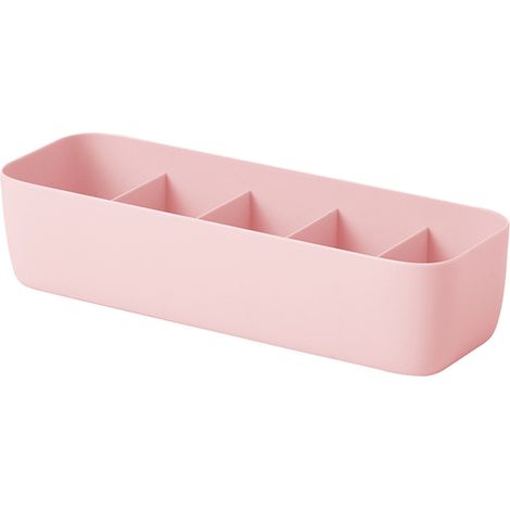 Un organiseur empilable pour chaussettes et sous-vêtements, adapté aux chambres familiales (rose à cinq compartiments). (1/5)