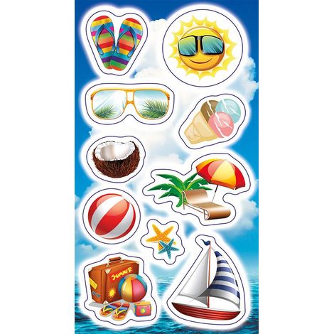 Ranok-Kreative Sommer-Sticker: 10 Stück, zum Dekorieren und Basteln