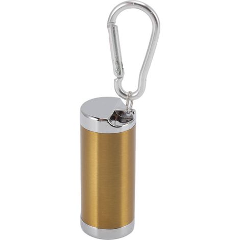 Cendrier portatif en acier inoxydable, conception ignifuge à boucle, look exquis, mini cendrier porte-clés pour voiture bureau or (1/5)