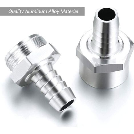 Clapet anti-retour (lot de 2), clapet anti-retour de carburant en aluminium de 6 mm, vanne de régulation de carburant, pour systèmes d'alimentation basse pression à carburateur essence/diesel
