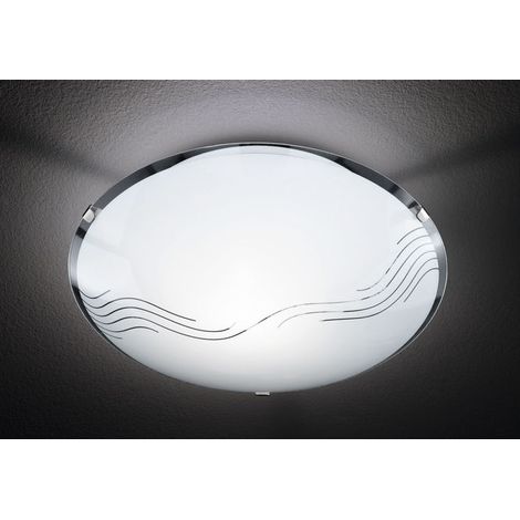 PLAF.VETRO OPALE B.CO DEC. CM 25