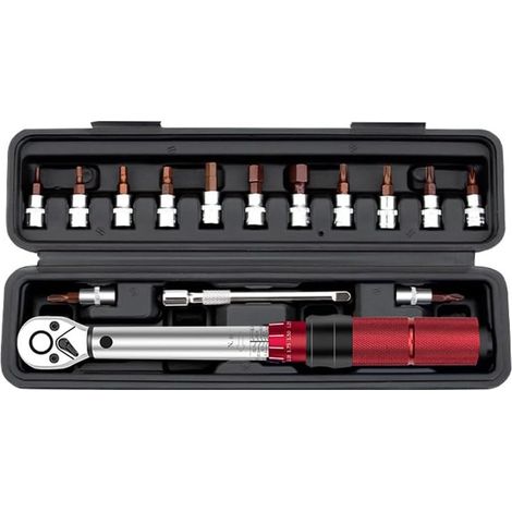 Chiave a cricchetto da 1/4" 2-24 Nm Pratica per moto, bicicletta, bagno, aria condizionata, auto, strumento di riparazione e manutenzione (1/5)