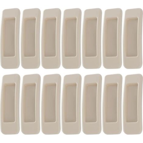 Lot de 20 poignées auto-adhésives pour porte coulissante avec ruban adhésif double face pour armoires, fenêtres, réfrigérateurs, meubles, tiroirs, portes en verre (kaki)