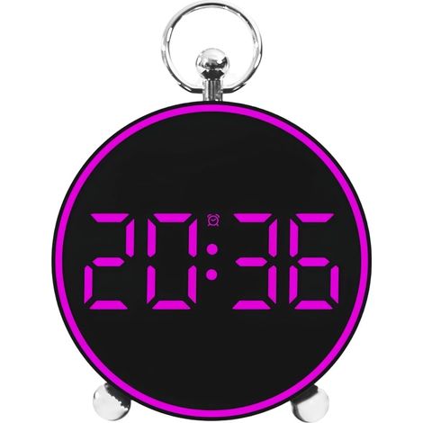Réveil numérique LED avec Date, température, Fonction répétition, Commande vocale, variateur, Fixation Murale/de Table, Compact et léger, idéal comme Cadeau pour la Famille. (Rouge) (1/5)