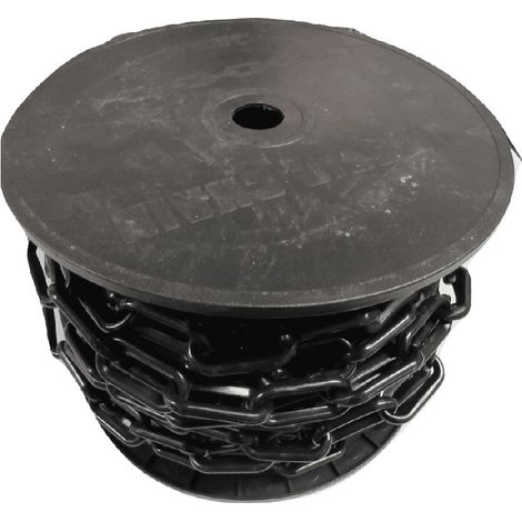 Black Plastic Chain Links 8MM x 25M (Garden Decorative Safety Barrier) (1/5)