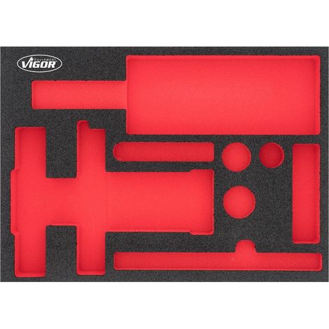 VIGOR Weichschaumeinlage, leer, V7265-L, (LxBxH) 393 x 282 x 35 mm (1/2)