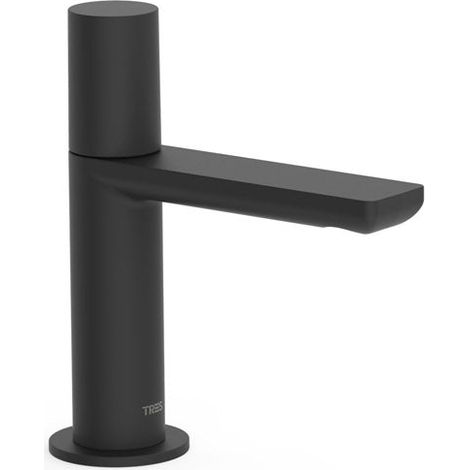 TRES 21150301NM PROJECT-TRES Grifo De 1 Agua para Lavabo Color Negro Mate - ref: 21150301NM