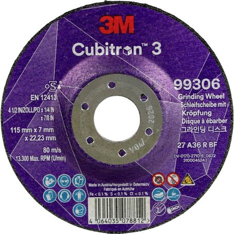 Disque abrasif Cubitron 3115x7mm 36+ 3M (1/4)