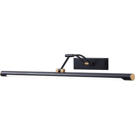 Schwarze LED-Wandleuchte, 40 cm, verstellbarer Metallarm, neutralweißes Licht (4000 K), Schutzart IP44, für Badezimmer und Spiegel (1/5)