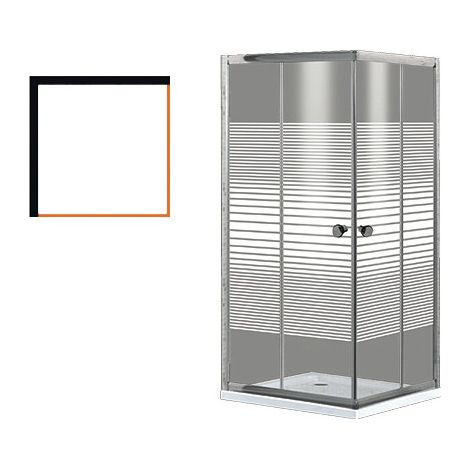 Box doccia in vetro con 2 ante scorrevoli modello ORCHIDEA 80x80xH190 cm