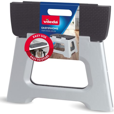 Marchepied pliable 23 cm jusqu'à 150 kg - Tabouret pliant antidérapant en plastique pour adultes et enfants - Compact pour maison, cuisine et camping (1/5)