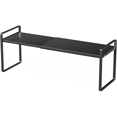 Étagères extensibles pour placards, étagères empilables pour comptoir de cuisine, porte-épices pour cuisine, salle de bain, garde-manger, placard, bureau, maison ou bureau, plaque métallique robuste. (1/5)