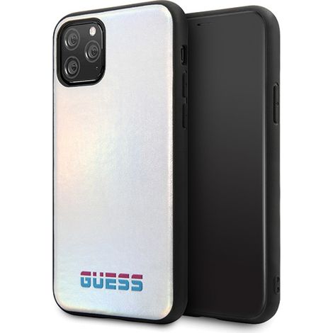 Funda rígida Guess GUHCN58BLD para iPhone 11 Pro, color plata/plata iridiscente (1/5)