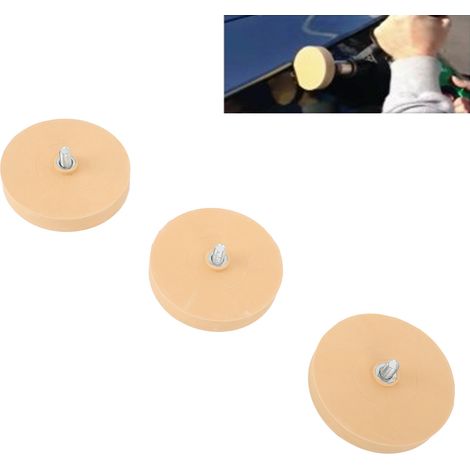 Disque de polissage en caoutchouc de 88 mm, disque pour décoller les adhésifs, disque pour retirer les autocollants de peinture et de vitres de voiture, disque de nettoyage, 10 lames en plastique (1/5)