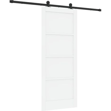 Maison Exclusive - Schiebetür ORKDAL Weiß 83 x 202 cm Massives Ki