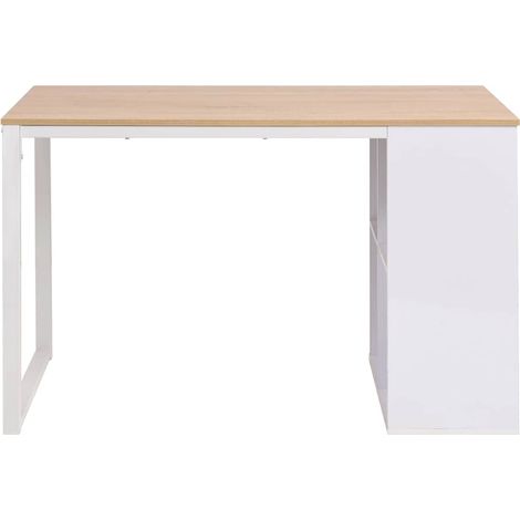 Maison Exclusive - Scrivania 120x60x75 cm Rovere e Bianco (1/5)