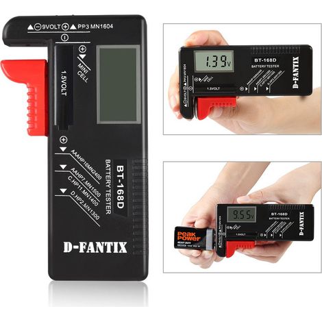 Testeur de Piles Numérique Universel BT-168D – Mesure Charge des Piles AA, AAA, C, D, 9V, Bouton, Sans Alimentation, (1/5)