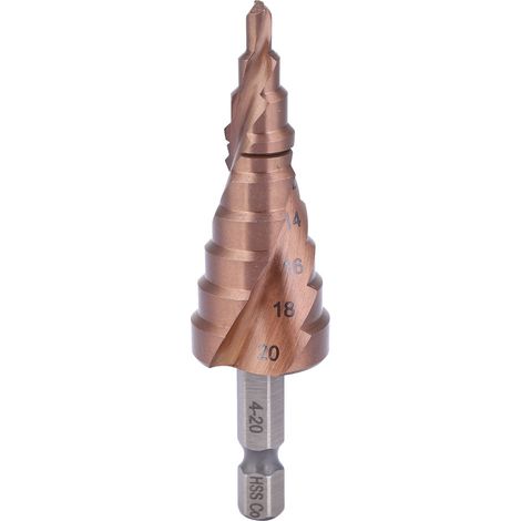 Foret étagé multifonctionnel avec revêtement en Cobalt, acier rapide, tige hexagonale, ouverture de trou, Tool4-20 (1/5)