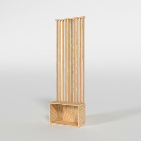 Cloison amovible en chêne – Hauteur 254 cm – Largeur 80 cm – Profondeur 35 cm – 11 lames en chêne massif pour séparation moderne (1/5)