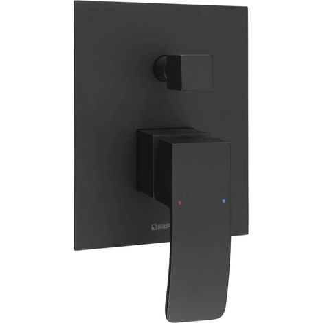 Sapho Ginko - Unterputzarmatur für 2 Verbraucher, mit Einbaukörper, schwarz matt 1101-42B (1/2)