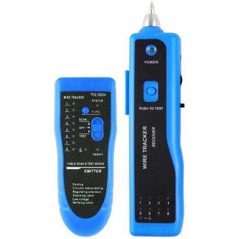 Testeur de câble RJ45 RJ11 Tracker de ligne Trouveur de ligne Multifonction Wire Tracker Réseau Ethernet LAN Cat5 Cat6 avec écouteur pour le collage de câbles, le collage de maintenance réseau (1/5)