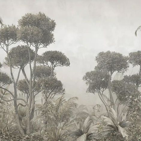papier peint panoramique jungle gris  - Sanders & Sanders (1/5)