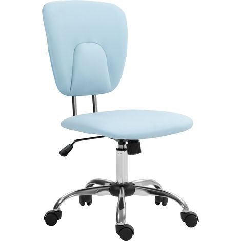 Chaise de bureau pivotante réglable en hauteur fonction basculante bleu 50x54x87.5-96.5 cm