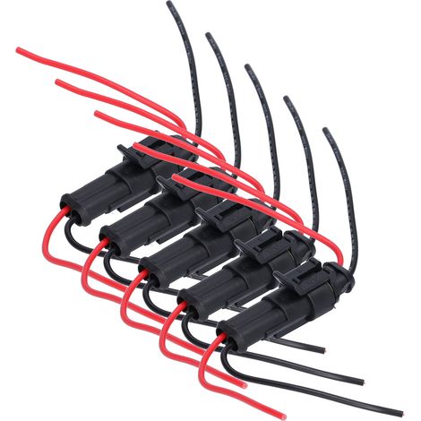 Connecteur électrique automobile 5 voies étanche, ignifugé, résistant et antioxydant (2P) (1/5)