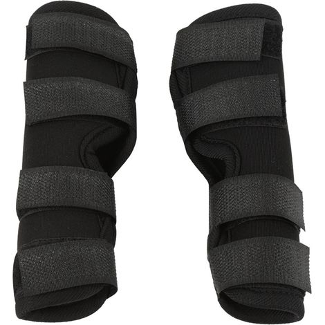 1 paire d'orthèses de jambe arrière pour chien, protection contre les blessures chirurgicales pour animaux de compagnie, enveloppement de bandage, protection des blessures (noir, S) (1/5)