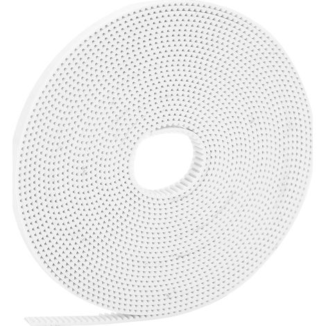 Synchronriemen, weiß, rutschfest, Zahnriemen mit Stahlkern, 2GT6mm (5 Meter) (1/5)