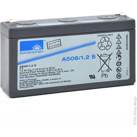 Sonnenschein - Batterie plomb etanche gel A506/1.2S 6V 1.2Ah F4.8