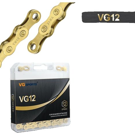 12-Gang Fahrradkette, langlebige Legierungsbauweise, verbesserte Schaltleistung, 1Stück 12Gang ti gold (1/2)