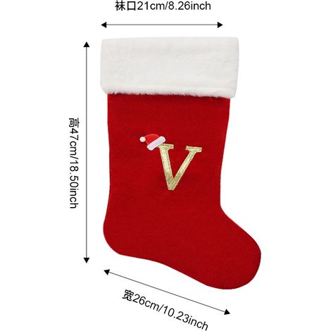 Large Christmas stockings, Christmas decorations, English letter ornaments, letter socks, children's cartoon gift bags