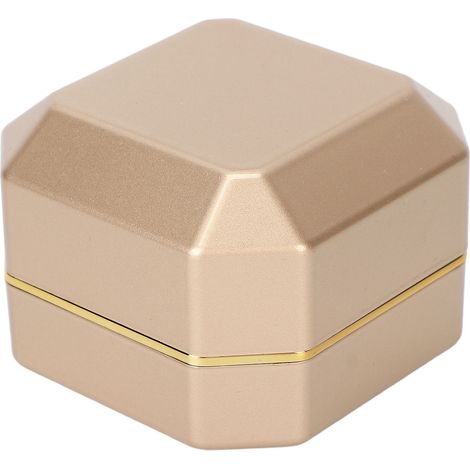 Boîte à bijoux élégante avec éclairage pour alliance et mariage, écrin de protection doublé de velours pour présentation et rangement. (1/5)
