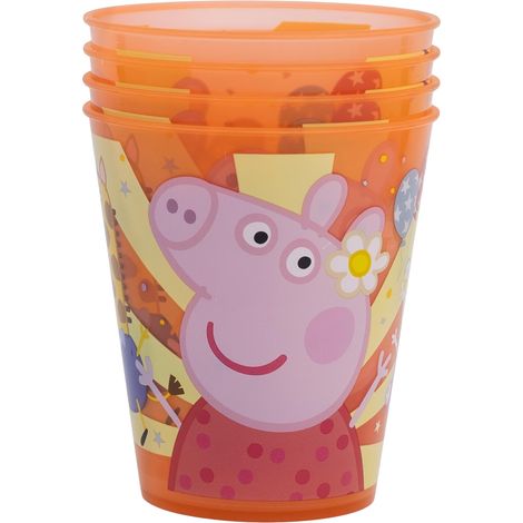 Set de 4 Gobelets Enfant 285ml - Verres Reutilisables en Plastique sans BPA pour Fetes et Usage Quotidien - Resistant aux Chutes (1/4)